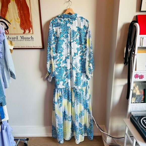 All Things Mochi Alona Floral Maxi Shirtdress – Size Large – Designer Statement - Picture 12 of 15